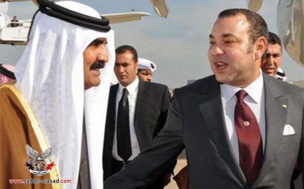 أمير قطر وملك المغرب